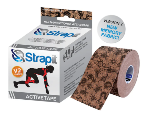 Pilt ACTIVETAPE 7,5CM x 5M - BEEŽ/MUST