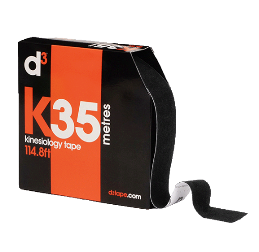 Pilt K35 Kinesioloogiateip Must 5 cm x 35 m - d3Tape