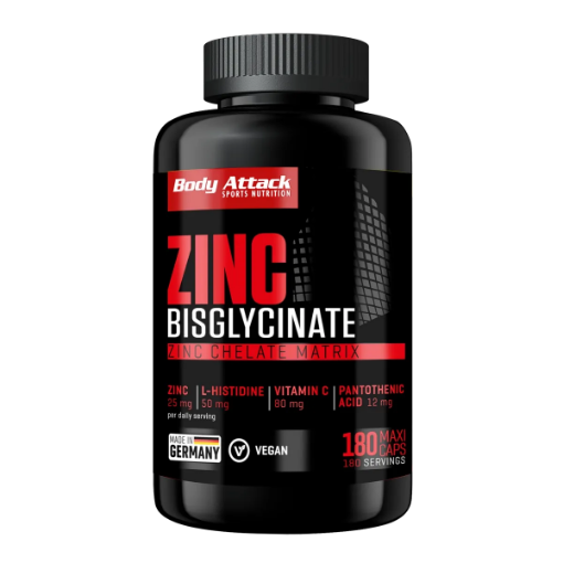Pilt Zinc Bisglycinate  (180 Caps) Body Attack