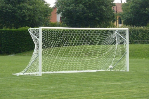 Pilt Poarta Fotbal Aluminiu 7.32x2.44 m, cu cadru fix de sol