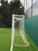Pilt Poarta futsal otel 3x2 m, montata in manșoane, cu suporturi sudate si lant pentru plasa