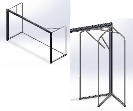 Pilt Poarta Handbal Aluminiu - 3x2m, pliabila